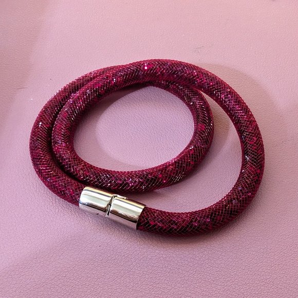 Swarovski Stardust Red Double Wrap Bracelet - Picture 5 of 6